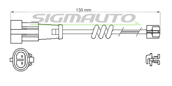 Warning Contact, brake pad wear (WI0714)