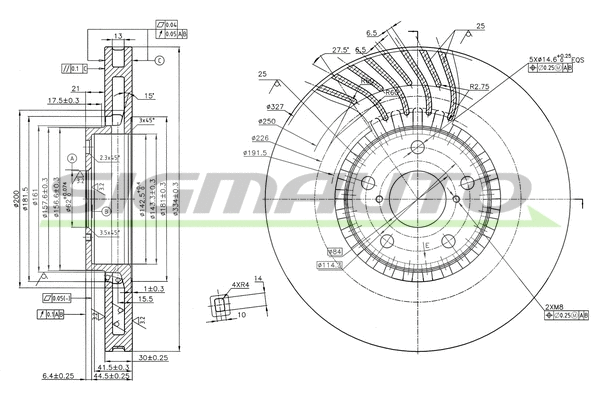 Brake Disc (DBB957VRD)