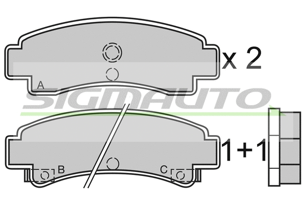 Brake Pad Set, disc brake (SPA442)