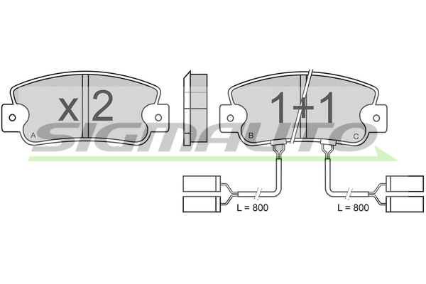 Brake Pad Set, disc brake (SPA336)