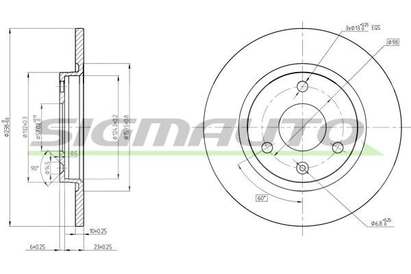 Brake Disc (DBA335S)