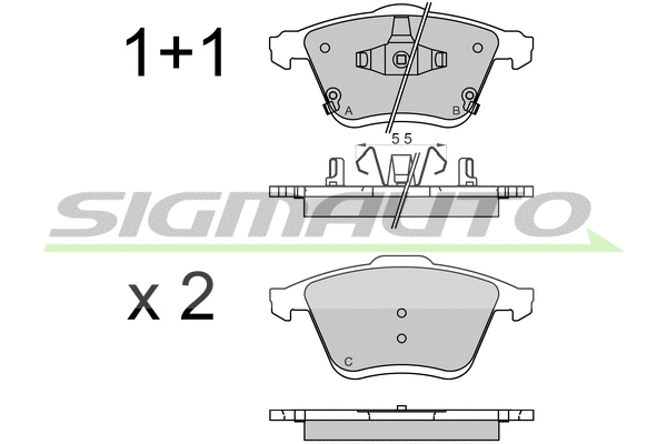 Brake Pad Set, disc brake (SPB569)