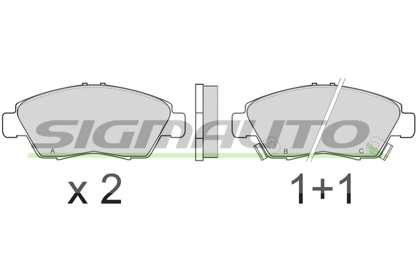 Brake Pad Set, disc brake (SPA546)