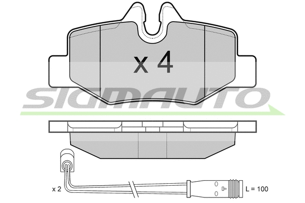 Brake Pad Set, disc brake (SPB101)