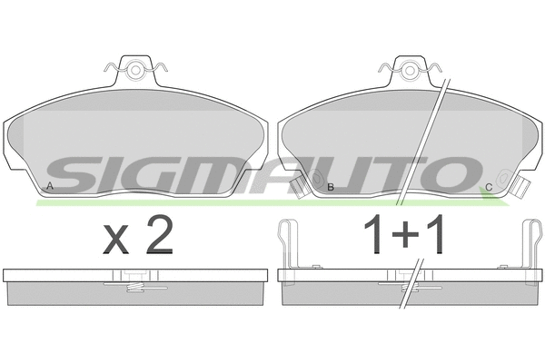 Brake Pad Set, disc brake (SPA502)