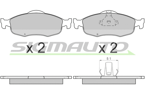 Brake Pad Set, disc brake (SPA592)