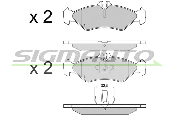 Brake Pad Set, disc brake (SPA688)