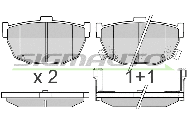 Brake Pad Set, disc brake (SPA967)