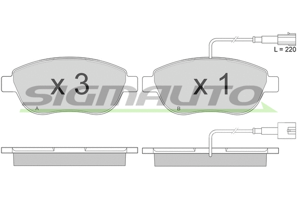 Brake Pad Set, disc brake (SPA943)