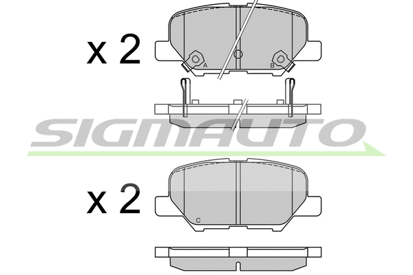 Brake Pad Set, disc brake (SPB555)