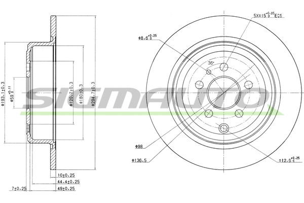 Brake Disc (DBA757S)