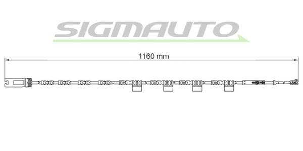 Warning Contact, brake pad wear (WI0938)
