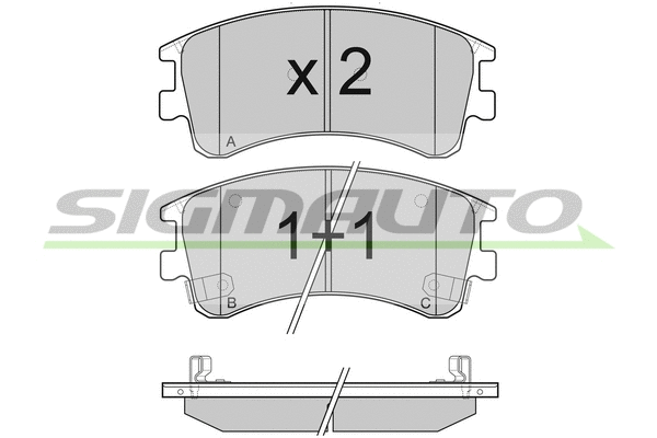 Brake Pad Set, disc brake (SPB089)
