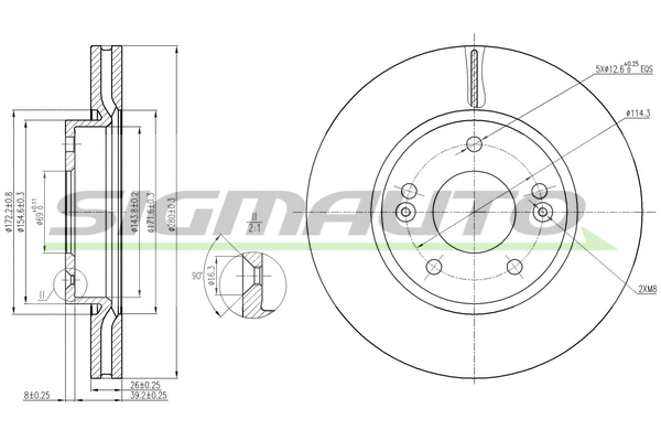 Brake Disc (DBB619V)