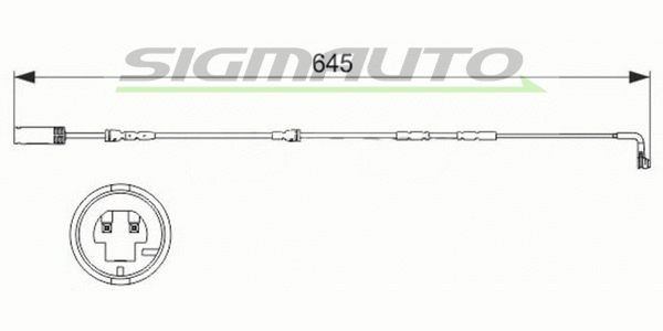 Warning Contact, brake pad wear (WI0681)