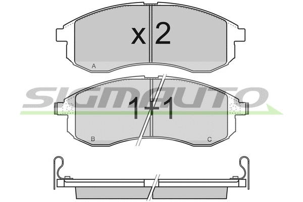 Brake Pad Set, disc brake (SPB132)
