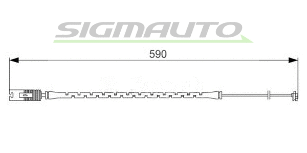 Warning Contact, brake pad wear (WI0586)
