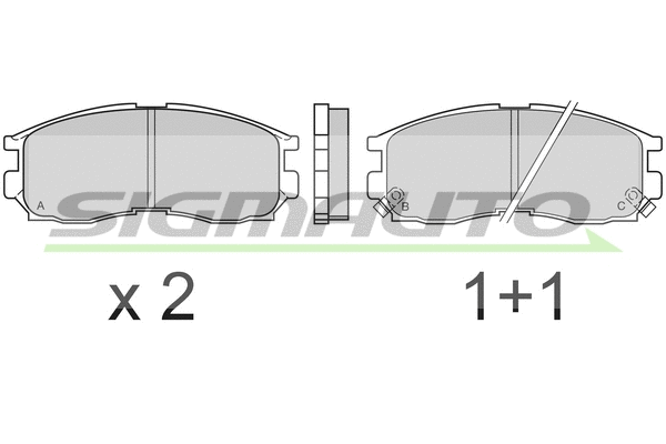 Brake Pad Set, disc brake (SPA509)
