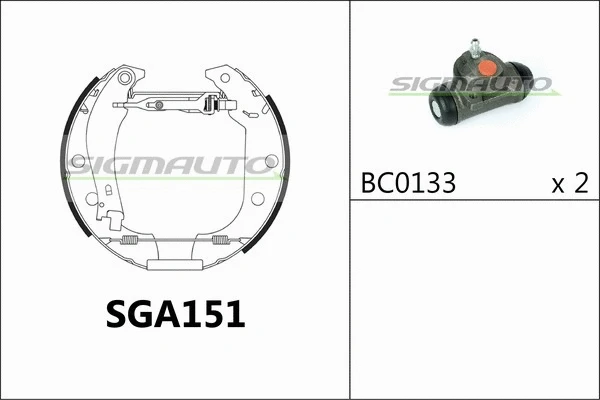 Brake Shoe Set (SGA151)