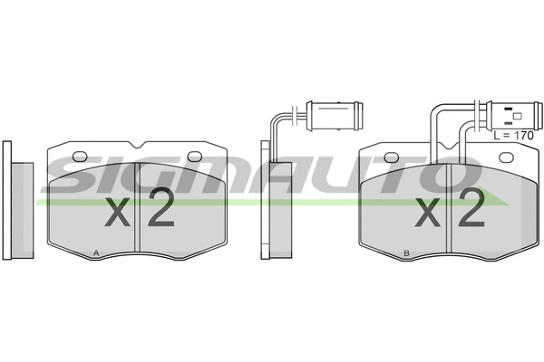 Brake Pad Set, disc brake (SPA556)