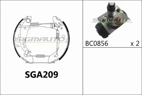 Brake Shoe Set (SGA209)