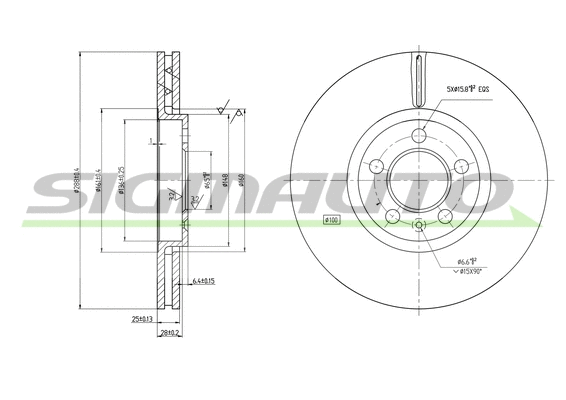 Brake Disc (DBB221V)