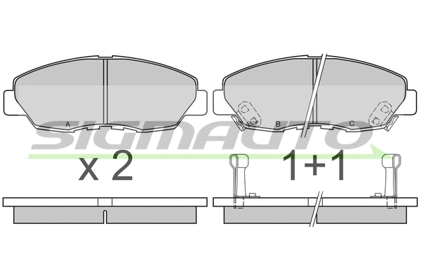 Brake Pad Set, disc brake (SPA482)