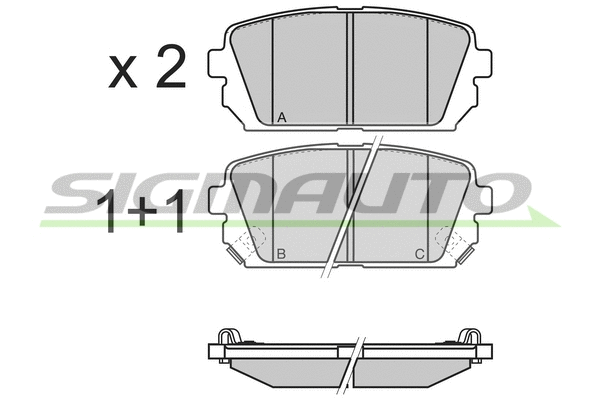 Brake Pad Set, disc brake (SPB359)