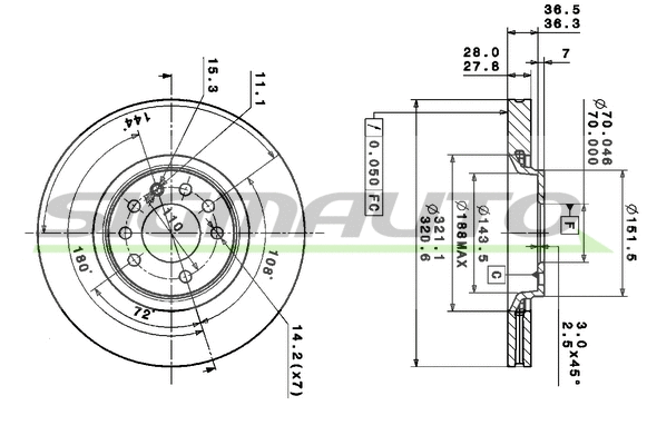Brake Disc (DBA104S)