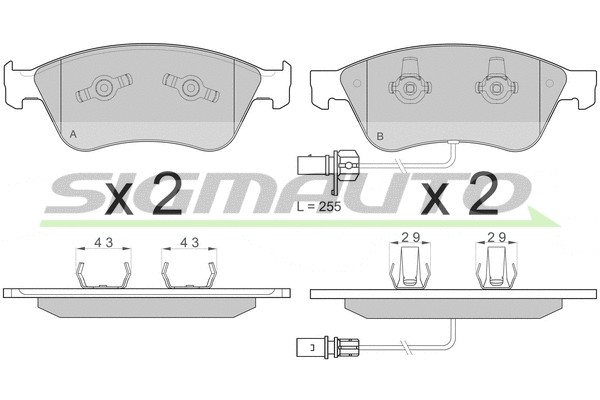 Brake Pad Set, disc brake (SPB137)