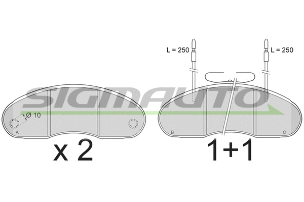 Brake Pad Set, disc brake (SPT243)