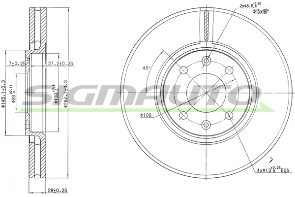 Brake Disc (DBB106V)