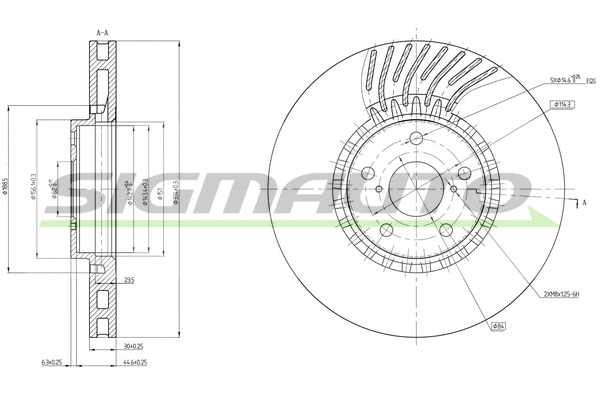 Brake Disc (DBC498VRD)