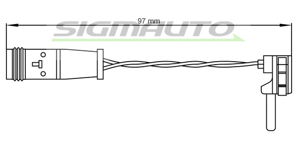 Warning Contact, brake pad wear (WI0590)