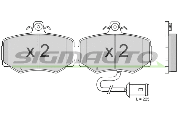 Brake Pad Set, disc brake (SPA433)