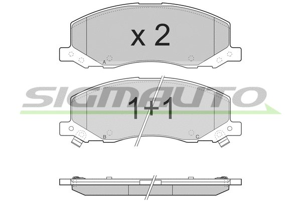 Brake Pad Set, disc brake (SPB378)