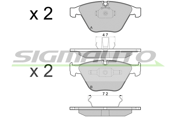 Brake Pad Set, disc brake (SPB454)