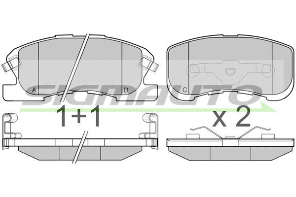 Brake Pad Set, disc brake (SPB018)