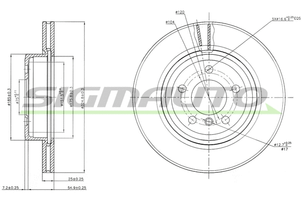 Brake Disc (DBB271V)