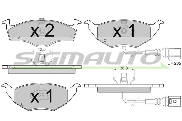 Brake Pad Set, disc brake (SPB031)