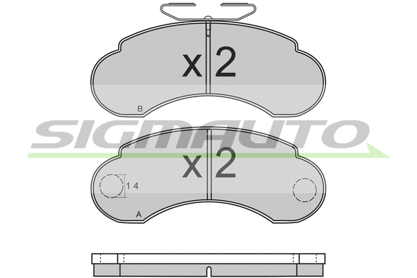 Brake Pad Set, disc brake (SPA566)