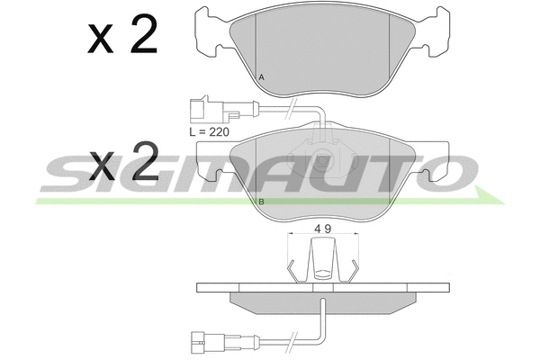 Brake Pad Set, disc brake (SPA673)