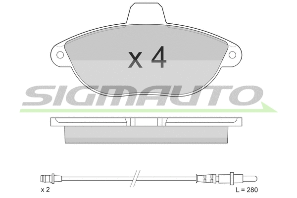 Brake Pad Set, disc brake (SPA678)