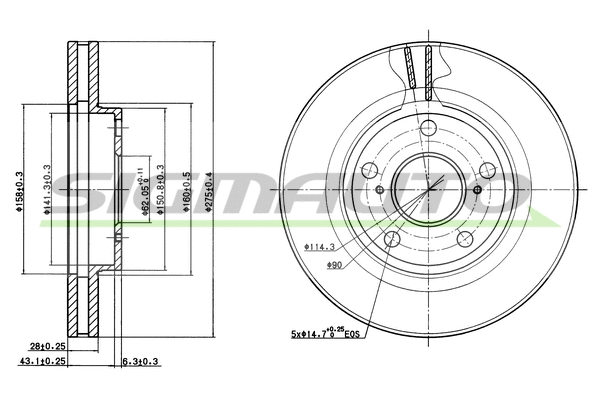 Brake Disc (DBA501V)