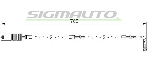 Warning Contact, brake pad wear (WI0592)