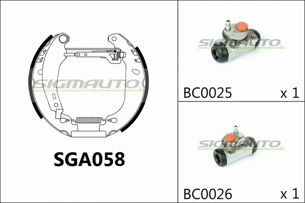 Brake Shoe Set (SGA058)