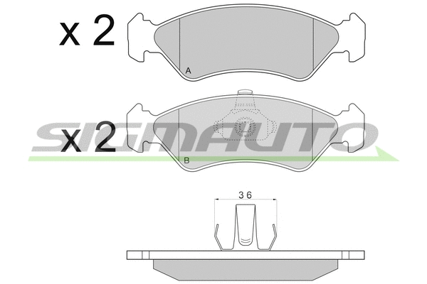 Brake Pad Set, disc brake (SPA671)