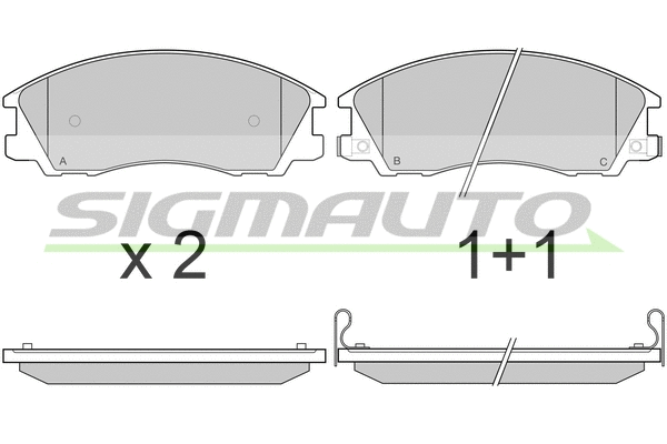 Brake Pad Set, disc brake (SPA971)