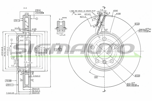 Brake Disc (DBC043VLS)