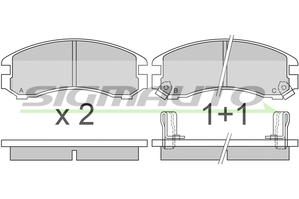 Brake Pad Set, disc brake (SPA332)